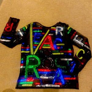 Sequins glass beaded blouse